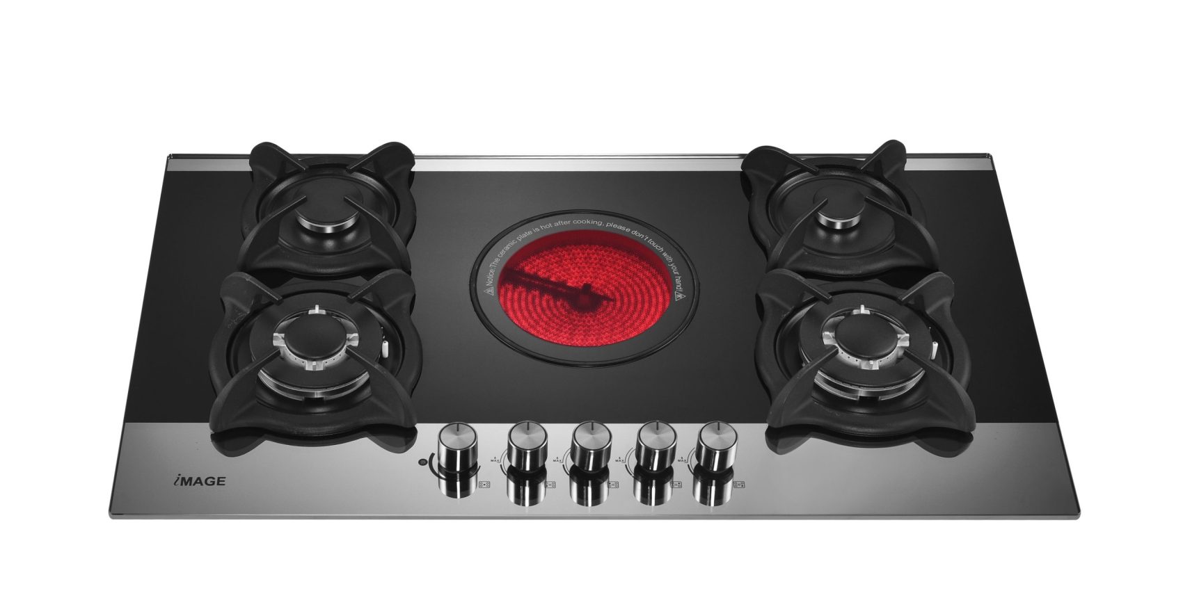IMAGE GAS AND ELECTRIC BURNER | 90CM 4 GAS AND 1 ELECTRIC BURNER | IM-90G5