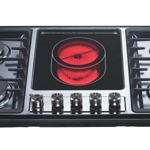 IMAGE GAS AND ELECTRIC BURNER | 90CM 4 GAS AND 1 ELECTRIC | IM-90EG5-SB