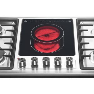 IMAGE GAS AND ELECTRIC BURNER | 90CM 4 GAS AND 1 ELECTRIC | IM-90EG5-SS